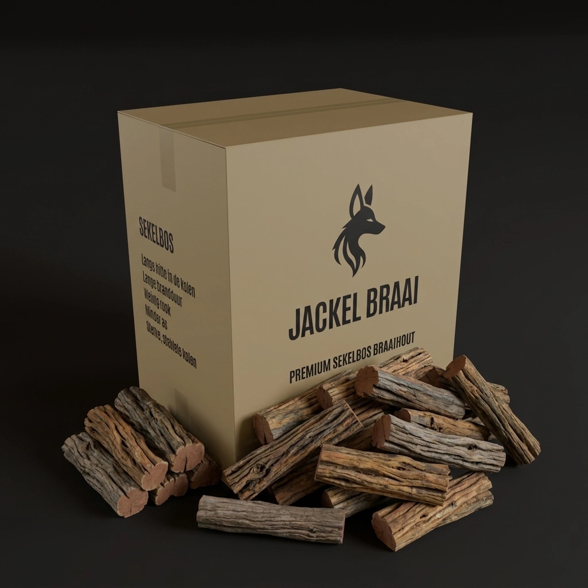 Sekelbos braaihout - 1 doos (28kg)