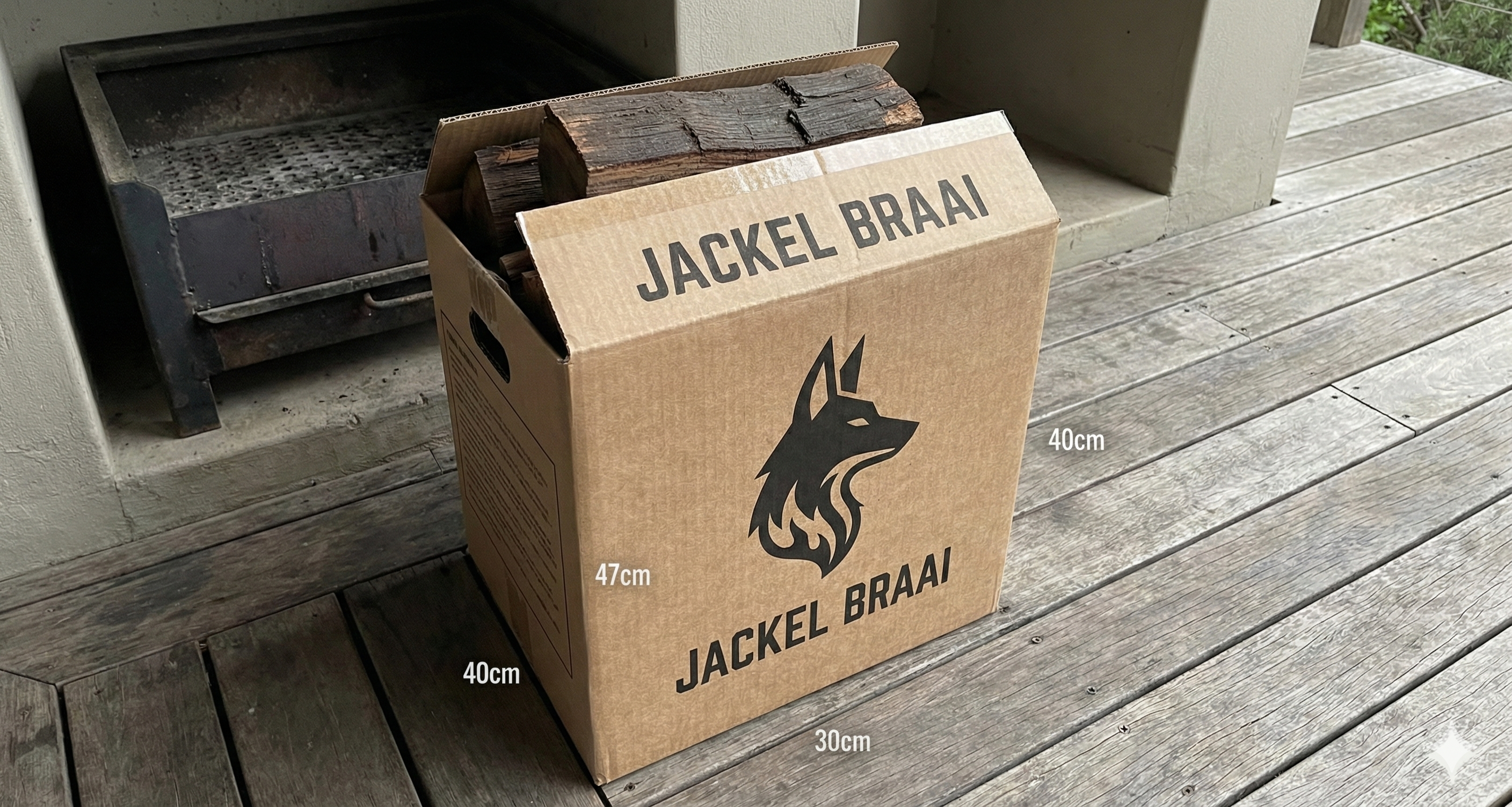 Sekelbos braaihout - 1 doos (28kg)